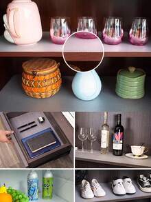 1 卷搁板衬垫，11.8 英寸 X 59.1 英尺非粘性 EVA 抽屉垫，橱柜保护垫，冰箱衬垫，防水搁板衬垫，抽屉衬垫，C 形橱柜衬垫，防滑搁板衬垫 - 彩色 - 查看 4