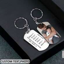 Customizable Photo & Calendar Keychain, Father's Day Gift To Celebrate The Day You Became My Dad; New Dad Keychain, Perfect Gift For Friends' Anniversary/Birthday; Best Choice For A Gift To Mom; Graduation Commemorative Gift, Graduation Season - White - View 4