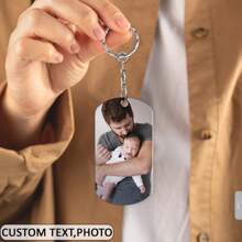 Customizable Photo & Calendar Keychain, Father's Day Gift To Celebrate The Day You Became My Dad; New Dad Keychain, Perfect Gift For Friends' Anniversary/Birthday; Best Choice For A Gift To Mom; Graduation Commemorative Gift, Graduation Season - White - View 5