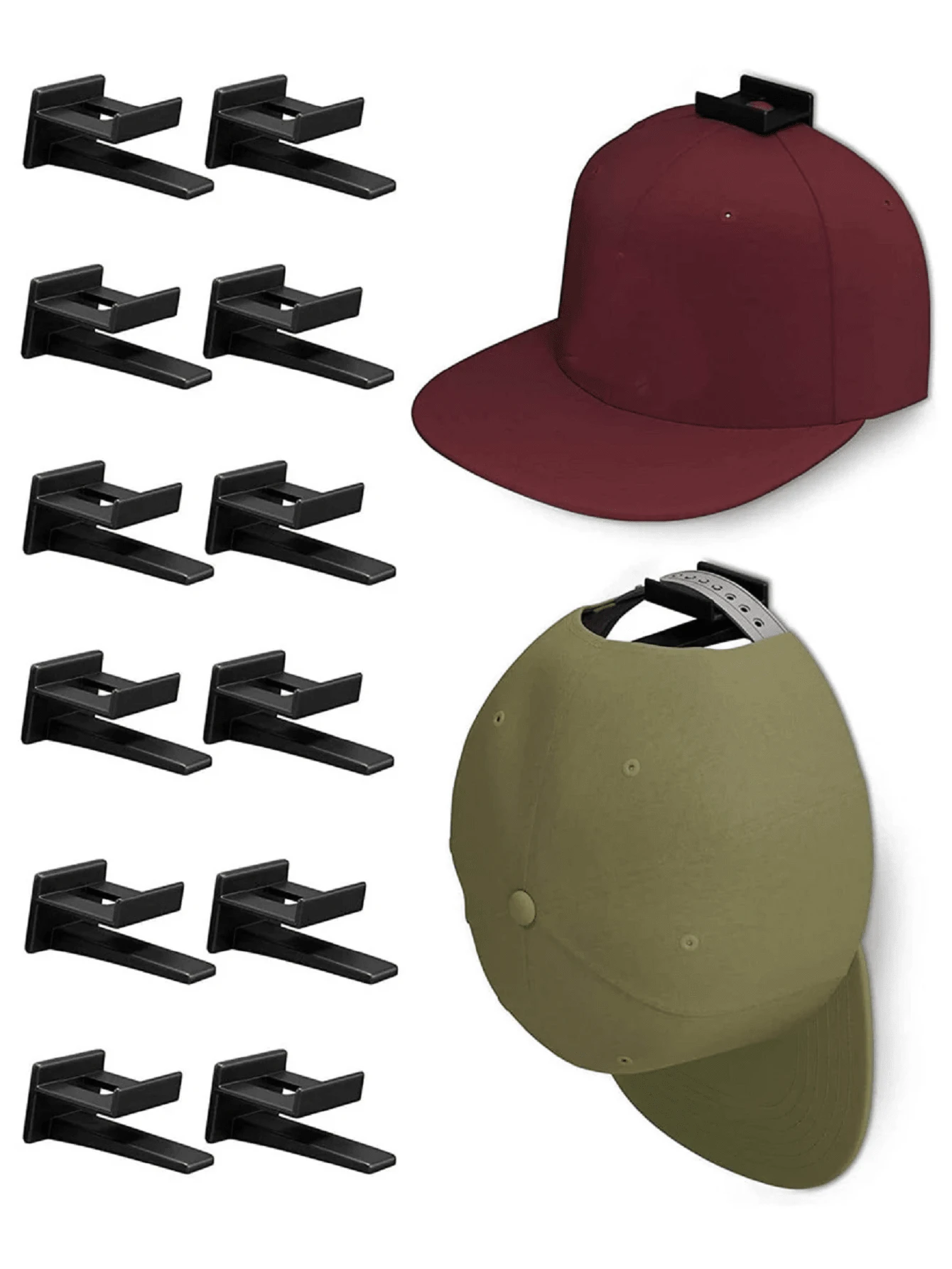10pcs Door Hat Rack, Baseball Cap Rack, Hanging Storage Box, Wall ...