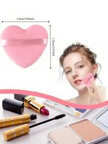 8 件心形化妆海绵粉扑，适用于散粉、粉饼、气垫海绵、柔软水晶天鹅绒、泡沫、柔软亲肤的彩妆、便携式化妆工具、化妆、便宜、房间装饰、梳妆台、旅行、卧室、化妆配件、粉扑、化妆搅拌器、粉扑、化妆海绵
