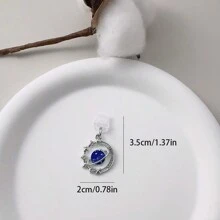 1pc Mobile Phone Dust Plug With Alloy Charm, Blue Planet, Cherry, Rabbit, Love, Music Note, Hand, Prevent Dust And Plug Charging Port - Multicolor - View 9