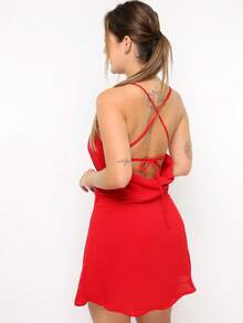 Women Short Dresses - Đỏ - Xem 5