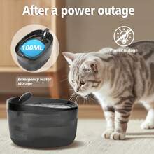 2,2 L/74 oz/0,58 Gallonen automatischer Katzenwasserbrunnen, USB-betrieben, mehrere Wasserzufuhrmodi, leise Anti-Trocken-Lauf-Wasserpumpe, bietet 7 Tage gesundes Trinkwasser und 1 Tag Notfall-Wasserspeicherung, Ersatzfilter erhältlich