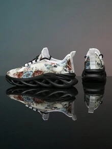 Halloween Skull Gothic Style Casual Sports Shoes For Men And Women, Couples' Lightweight Blade-Style Sneakers, And Versatile Men's Shoes With Soft Soles For Running - Beige - View 3