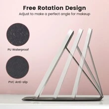 M MISS DREAM 旅行化妆镜带灯，便携式带灯美容镜，3种颜色灯光，可调光触摸屏，可充电泛光桌面LED化妆镜。