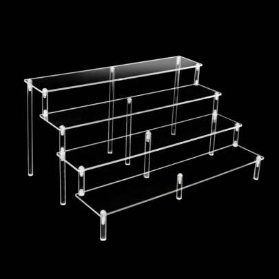 40cm/15.7in Acrylic Display Stand, Stair-Shaped Display Stand For Wedding & Party Desserts, Cakes And Sweets,Kitchen,Christmas Gift