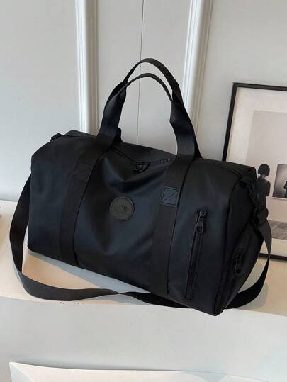 Classic And Popular Large-Capacity Travel Bag, Fashionable Solid Color, Simple And Versatile, Lightweight And Portable Handbag, Dry And Wet Separation, Independent Shoe Compartment, Multi-Functional Adjustable Shoulder Strap Crossbody Bag, Suitable For Weekend Overnight Short Trips, Business Trips, Sports And Fitness. Bag For School School Accessories School Stuff