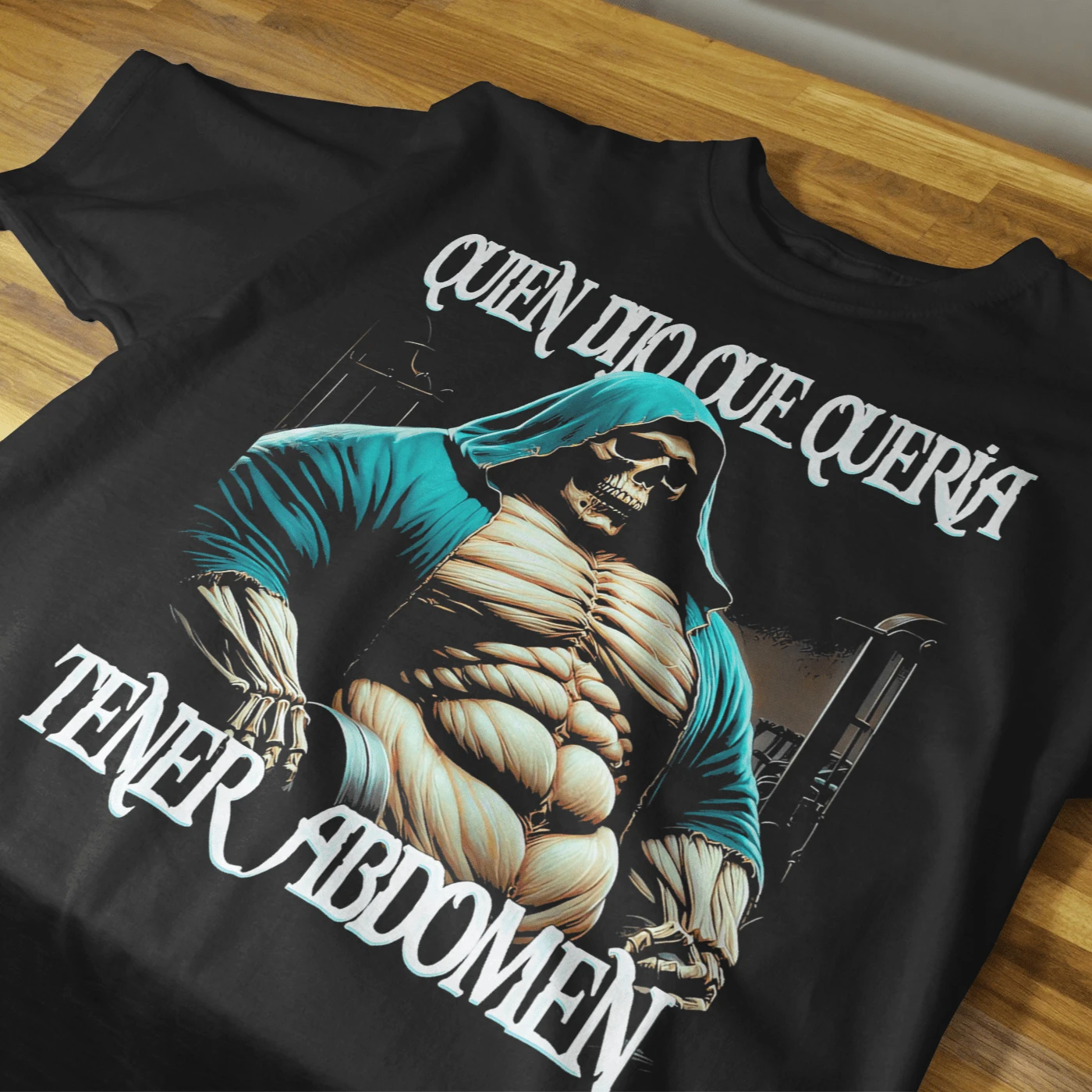 PLAYERA CAMISETA MEMES CALAVERA GYM Y URBAN CALAVERAS CHIDAS 6 - Negro - Ver 1