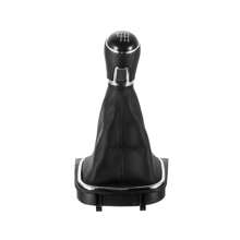 For  Golf 6 MK6 2010-2014 For  Golf 5 Jetta MK5 2005-2010 Leather Wrapped 5/6-Speed Integrated Gear Shift Head Dust Cover
