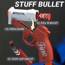 1pc Soft Bullet Toy Gun, Goblin Shell Ejection Short Launcher S686 Shotgun - Multicolor - View 6