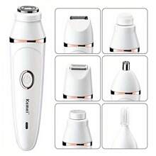 KEMEI KM-375 7 In 1 Multifunctional ABS Material USB Rechargeable Ladies Shaver - White - View 6