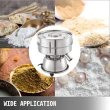 VBENLEM Automatic Sieve Shaker Included 12 Mesh + 80 Mesh Flour Sifter Electric Vibrating Sieve Machine 110V 50W Sifter Shaker Machine 1150 R/Min For Rice & Herbal Powder Particles - Xem 7