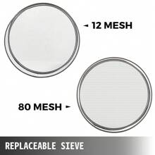 VBENLEM Automatic Sieve Shaker Included 12 Mesh + 80 Mesh Flour Sifter Electric Vibrating Sieve Machine 110V 50W Sifter Shaker Machine 1150 R/Min For Rice & Herbal Powder Particles - Xem 3