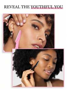 100pcs/Set Multicolor Grooming Eyebrow Razor & Shaver Set, Eyebrow Trimmer & Shaver, Exfoliating Dermaplaning Tool, Body Hair Removal Trimmer And Face & Eyebrow Razor Set Long Handle Blade With Precision Cover Women Eyebrow Shaping Tools Suitable For Or Travel Use