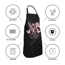 Vintage Pattern Hairdresser Apron, Barber Shop Hairstylist Apron,Hair Tools,Hair Products And Accessories For Barber Salon Beauty Travel Essentials,Back To School,Travel Holiday Essentials,Hair Accessories For Women