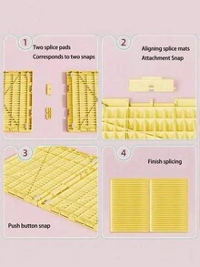 1 pieza de estera amarilla para la caja de arena para gatos, estera de filtración de arena y polvo conveniente que no se adhiere, resistente al desgaste, fácil de limpiar, recolector de arena de la caja de arena para gatos - Amarillo - Ver 8