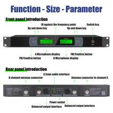 NXG UR338 UHF Dual-Channel Wireless In-Ear Monitor System, For Stage, Band, Recording Studio, Musicians, Monitors (2 Handheld Microphones) Party - Multicolor - View 7