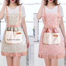 2pcs/1pc New Korean Style Fashionable Countryside Apron For Women, Home Kitchen Cooking Oil And Stain Resistant, Breathable, Durable, Suitable For Manicures, Restaurants, Palace Style Waistband Or Cute Adult Workwear,Food,,Kitchen,Travel,Kitchen Items,Kitchen Tools,Kitchen Things. - Multicolor - View 11