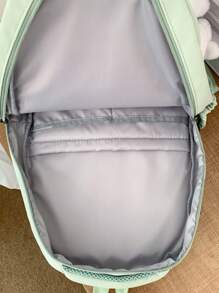 New Fashion Children School Bag, Solid Color Unisex Backpack For Middle To Kids, Multipurpose Shoulder Bag Without Pendant - A - View 9