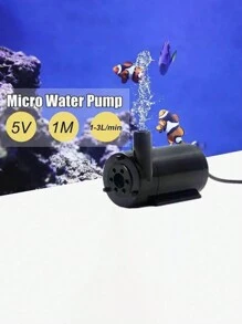 1入組小型水族箱潛水式水泵，適用於水族動物，用於魚缸、噴泉等的水循環 - 黑色 - 查看 7