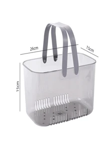 1pc Plastic Shower Caddy Basket, Bathroom Organizer For Bathing And Toiletries, Portable Accessories Storage