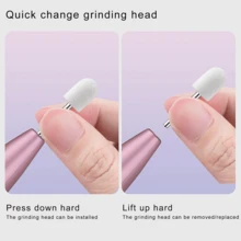 可攜式指甲磨光機，指甲修形磨光機，可充電式，適用於指甲磨光與去角質 - 彩色 - 查看 3