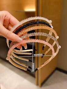 1/2 piezas Accesorios para el cabello de niños, cintillo sencillo y colorido para flequillo y franjas para peinado del cabello - Multicolor - Ver 3