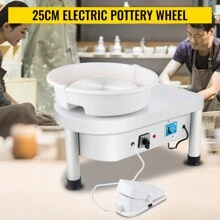 Pottery Wheel 25CM Pottery Forming Machine 350W Electric Wheel For Pottery With Foot Pedal And Detachable Basin Easy Cleaning For Ceramics Clay Art Craft DIY - White - View 7
