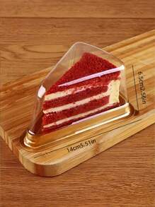 15pcs, Transparent PP Cake Slice Container, Very Suitable For Cheese Cake, Pie Dessert Triangle Design, Easy To Store And Display School Supplies Food Bag Food Box Suitable For Candy Chocolate Cookies Etc.