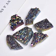 1PC Natural Crystal Electroplating Rainbow Colorful Angle Aura Asymmetrical Energy Stone Quartz Crystal Cluster For Healing Gift Decoration