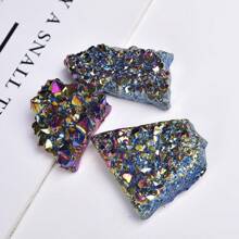1PC Natural Crystal Electroplating Rainbow Colorful Angle Aura Asymmetrical Energy Stone Quartz Crystal Cluster For Healing Gift Decoration