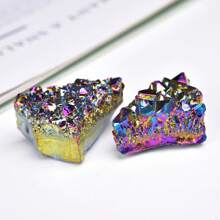 1PC Natural Crystal Electroplating Rainbow Colorful Angle Aura Asymmetrical Energy Stone Quartz Crystal Cluster For Healing Gift Decoration