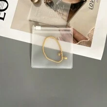 10pcs Jewelry Pouches For Earrings And Bracelets, Portable Zipper Closure EVA Dustproof Organizer Bag