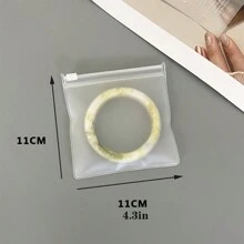 10pcs Jewelry Pouches For Earrings And Bracelets, Portable Zipper Closure EVA Dustproof Organizer Bag