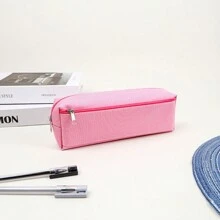 1 pieza Estuche para lápices de color sólido, funda para lápices simple pero muy atractiva al estilo Ins, útiles escolares, estuche para lápices lindo, cartucheras escolares, de vuelta a la escuela - Multicolor - Ver 10
