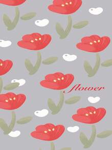 Y2k 1pc Minimalist Cute Red Tulip Eight Feathers And Yarn Patterned Anti-Fingerprint Frosted Phone Case With Shiny Camera Protection, Compatible With Apple/Samsung/Xiaomi/Redmi/VIVO/Infinix/OPPO/Reno - Clear - View 6