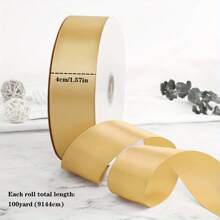1 Rollo de elegante cinta de satén, cinta de seda de colores para manualidades DIY, hacer lazos, decoración de boda, envolver regalos y decoración de fiestas - Disponible en múltiples colores, 25 yardas / 100 yardas
