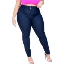 Kit 3 Women's Plus Size Jeans With Lycra High Waist, Lifts Bum, Skinny Bum - 0496-0425-0498 - 查看 3