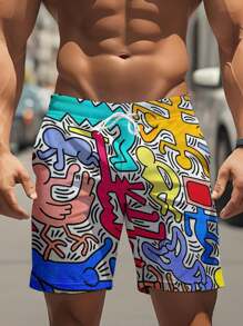Pantalones cortos hawaianos de verano para hombres con estampado 3D, hawaianos