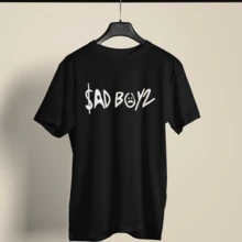 PLAYERA SAD BOYS UNISEX AMPLIA RECTA - Negro - Ver 2