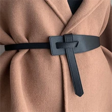 1 件女士 PU 打结腰带，外套和连衣裙的时尚配饰，万圣节夏季、秋季、秋季、万圣节的新款腰带