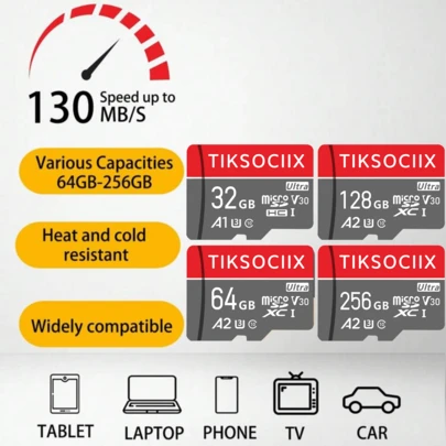 32G/64G/128G/256G/512G High-Speed TF Card Universal For Cell Phone, Camera, Drone, Switch, Etc.