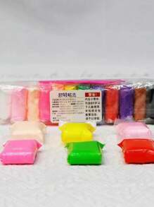 Plastilina de colores para niños, arcilla polimérica educativa de modelado con secado al aire, juguete 5D para niños, masa ligera para juegos, limo, 36 colores - Multicolor - Ver 7