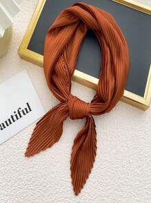 新款簡約純色方巾，70cm壓花絲巾，適用於女性，多功能、萬能，可作腰帶、髮帶、頸巾或時尚頸巾。巾帶，頭帶，髮箍，讓您的造型更加華麗。 - 多色 - 查看 33