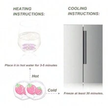 Gel Ice Pack Reusable Cooling Eye Pads And Under Eye Patches, Eye Hot Cold Pack For Eye Relax(2 Strawberry) - Pink - View 9