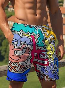Pantalones cortos hawaianos de verano para hombres con estampado 3D, hawaianos