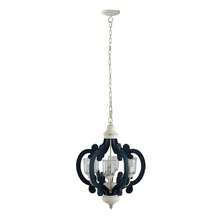 Farmhouse Chandelier, 6-Light Wood Chandelier Pendant Light Fixture With Adjustable Chain For Dining Room Living Room Entryway, Bulb Not Included
