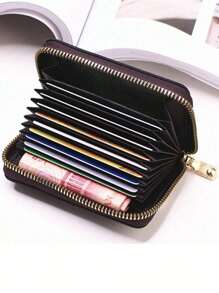 名片夹钱包，多卡位零钱包，小钱包，礼品袋，教师节礼物 - 黑色 - 查看 2