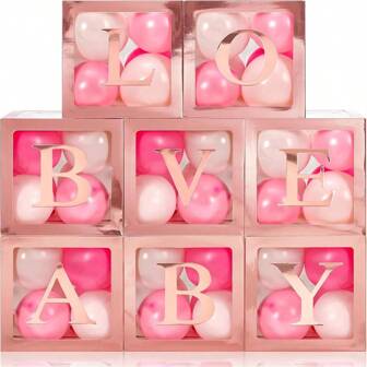 1pc Reusable DIY Name/Scene Nickname Rose Gold Transparent Balloon With Letter Box, Suitable For Weddings, Retirements, Anniversaries, Back To School Season, Holidays, 1st Birthdays, Photography Props, Paper Box Packaged Decorative Rose Gold Balloon With 1pc Letter,Christmas